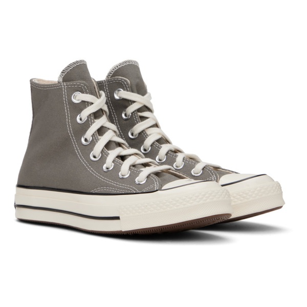  컨버스 Converse Gray Chuck 70 Vintage Canvas Sneakers 241799F127047