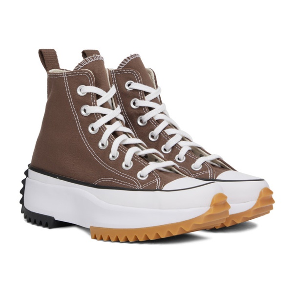  컨버스 Converse Brown Run Star Hike Sneakers 231799F127071