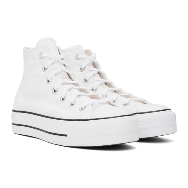  컨버스 Converse White Chuck Taylor All Star Platform Sneakers 241799M236030