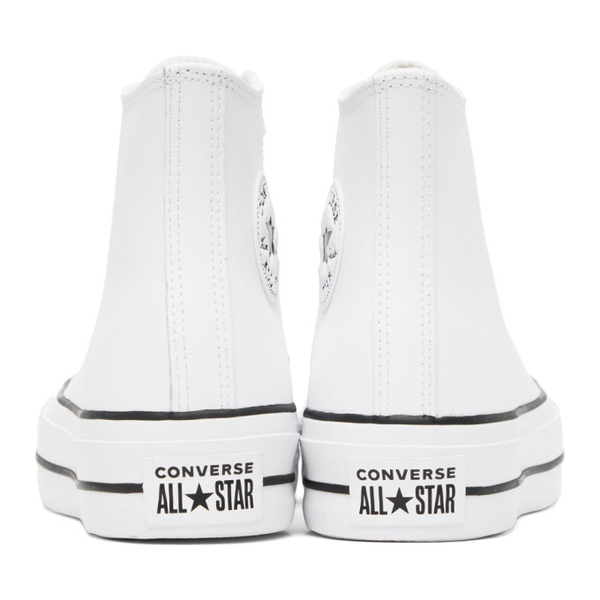  컨버스 Converse White Chuck Taylor All Star Lift Sneakers 241799F127013