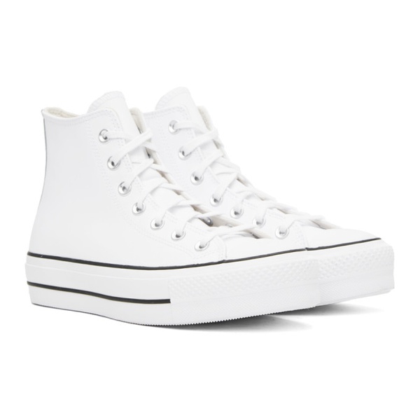  컨버스 Converse White Chuck Taylor All Star Lift Sneakers 241799F127013