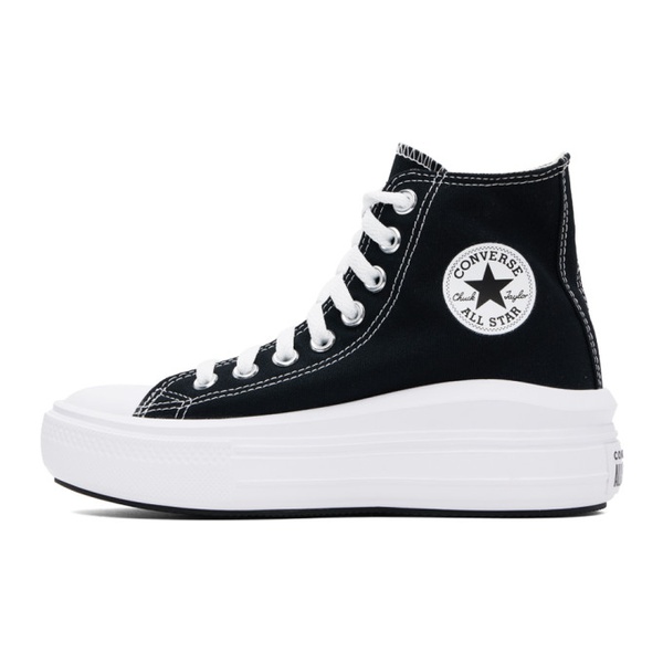 컨버스 Converse Black & White Chuck Taylor All Star Move High Top Sneaker 241799F127084