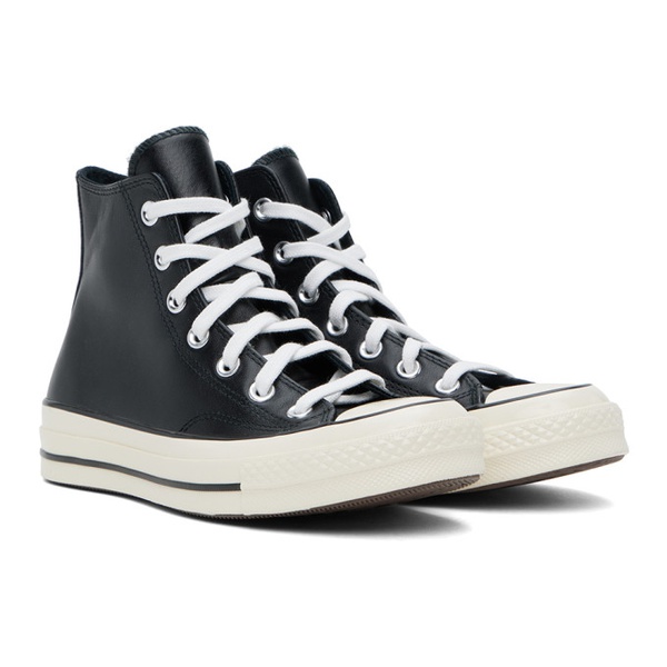  컨버스 Converse Black Chuck 70 Leather High Top Sneakers 241799M236058