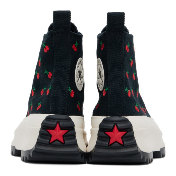  컨버스 Converse Black Run Star Hike Platform Cherries High Top Sneakers 241799F127060