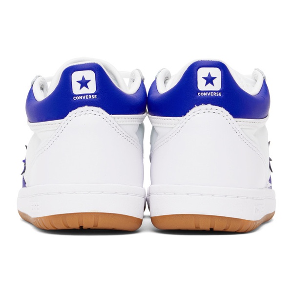  컨버스 Converse White & Blue CONS Fastbreak Pro Mid Top Sneakers 242799M236021