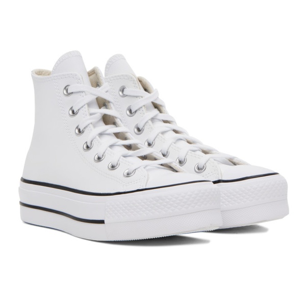  컨버스 Converse White Chuck Taylor All Star Lift Sneakers 232799F127019