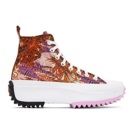 컨버스 Converse Pink & Orange Run Star Hike Tropical Florals Sneakers 222799M236173