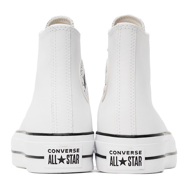  컨버스 Converse White Chuck Taylor All Star Lift Leather High Top Sneakers 242799M236000