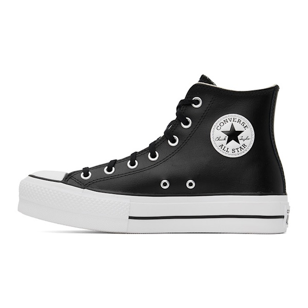 컨버스 Converse Black Chuck Taylor All Star Lift Leather High Top Sneakers 242799M236001