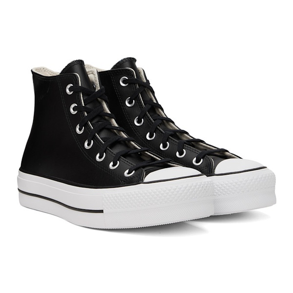  컨버스 Converse Black Chuck Taylor All Star Lift Leather High Top Sneakers 242799M236001