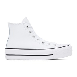 컨버스 Converse White Chuck Taylor All Star Lift High Top Sneakers 242799M236008