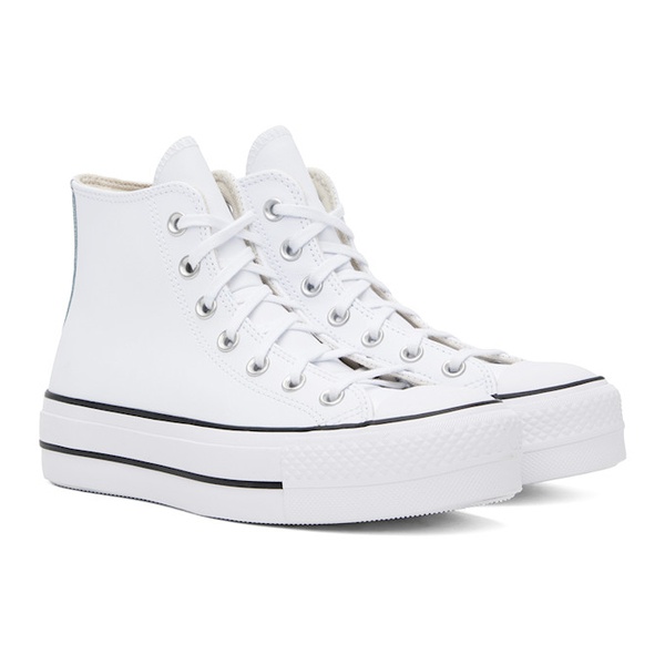  컨버스 Converse White Chuck Taylor All Star Lift High Top Sneakers 242799M236008