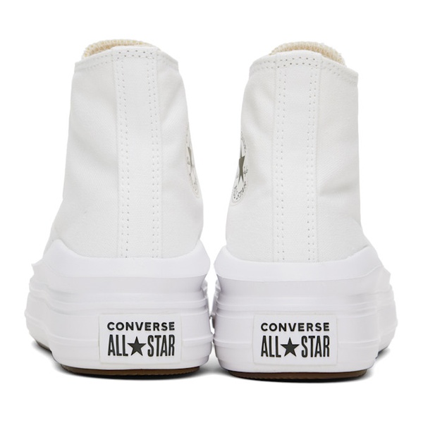  컨버스 Converse White Chuck Taylor All Star Move High Top Sneakers 242799F127016