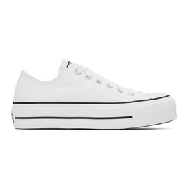 컨버스 Converse White Chuck Taylor All Star Lift Low Top Sneakers 242799F128017