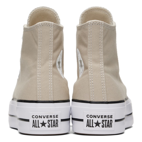  컨버스 Converse Beige Chuck Taylor All Star Lift Platform Sneakers 222799F127083