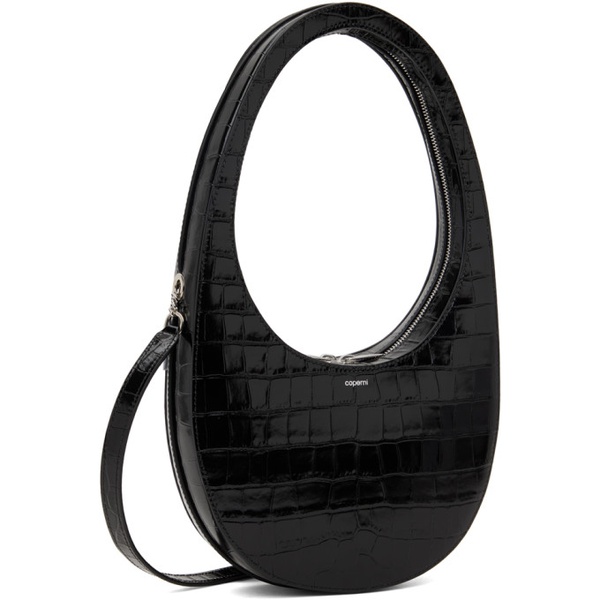  코페르니 Coperni Black Croco Crossbody Swipe Bag 241325F048003