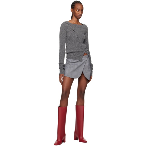  코페르니 Coperni Gray Tailored Miniskirt 241325F090005