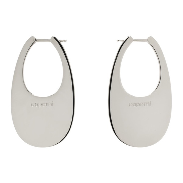  코페르니 Coperni Silver Large Swipe Earrings 241325F022002