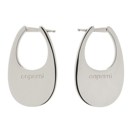 코페르니 Coperni Silver Medium Swipe Earrings 241325F022003