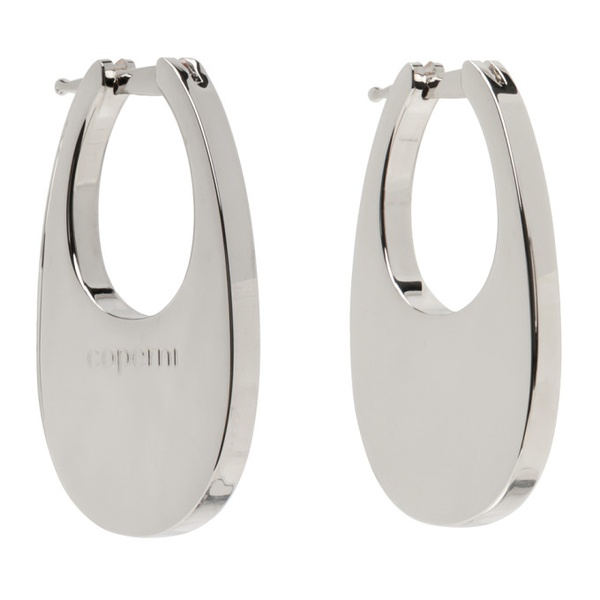  코페르니 Coperni Silver Medium Swipe Earrings 241325F022003