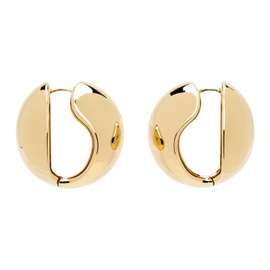 코페르니 Coperni Gold Logo Earrings 241325F022007