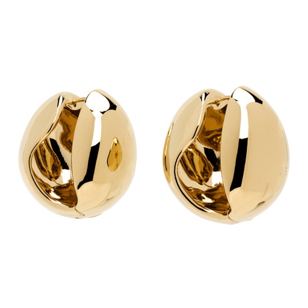 코페르니 Coperni Gold Logo Earrings 241325F022007