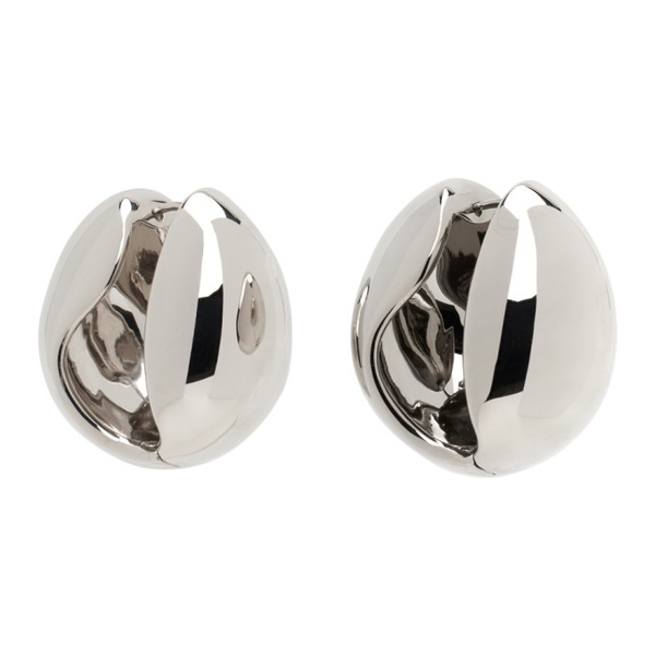  코페르니 Coperni Silver Logo Earrings 241325F022006