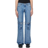 코페르니 Coperni Blue Open Knee Jeans 241325M186001