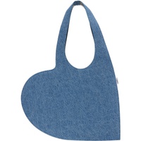 코페르니 Coperni Blue Denim Mini Heart Tote 241325F049000