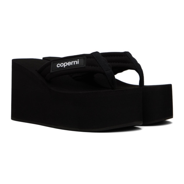  코페르니 Coperni Black Wedge Sandals 241325F124001