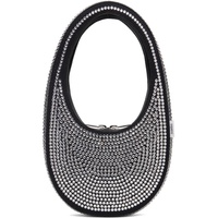 코페르니 Coperni Black Crystal Embellished Mini Swipe Bag 241325F046006