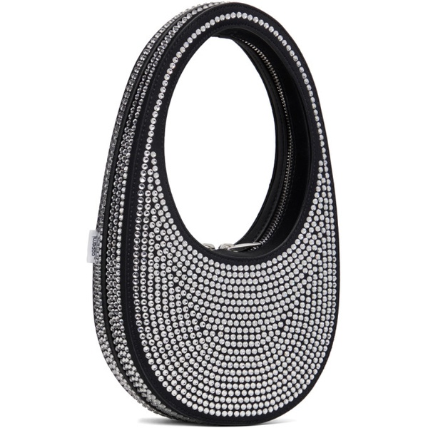  코페르니 Coperni Black Crystal Embellished Mini Swipe Bag 241325F046006