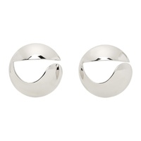 코페르니 Coperni Silver Logo Earrings 231325F022006