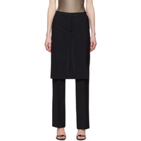 코페르니 Coperni Black Skirt-Overlay Trousers 241325F087006