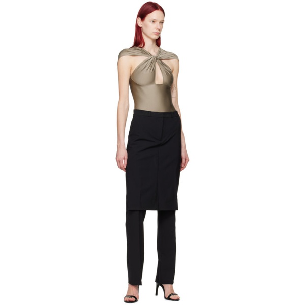  코페르니 Coperni Black Skirt-Overlay Trousers 241325F087006