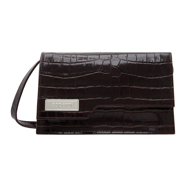  코페르니 Coperni Brown Croco Mini Folder Bag 241325F045002