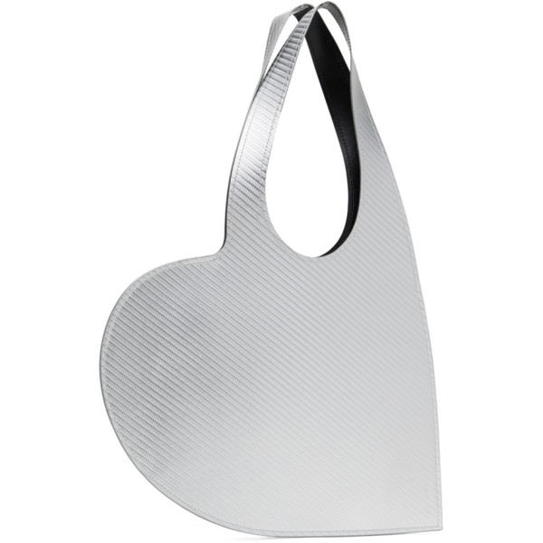  코페르니 Coperni Silver Mini Heart Tote 241325M172006