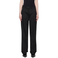 코페르니 Coperni Black Relaxed-Fit Trousers 231325F087009