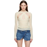 코페르니 Coperni 오프화이트 Off-White Twisted Cut Out T-Shirt 231325F107002