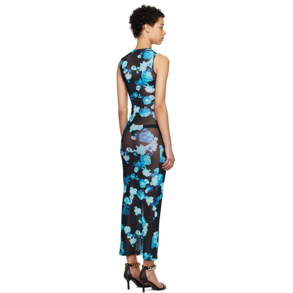  코페르니 Coperni Blue Flower Maxi Dress 231325F055003
