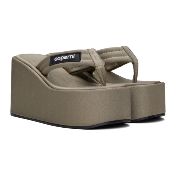  코페르니 Coperni Gray Branded Wedge Sandals 241325F125011