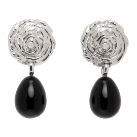 Corali Silver & Black Breton Earrings 241396F022006