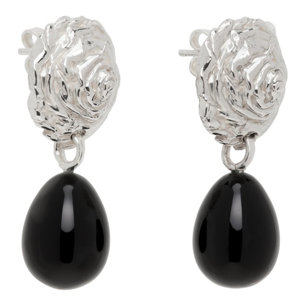  Corali Silver & Black Breton Earrings 241396F022006
