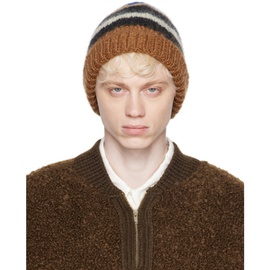 Cordera Brown Striped Beanie 232909M138002