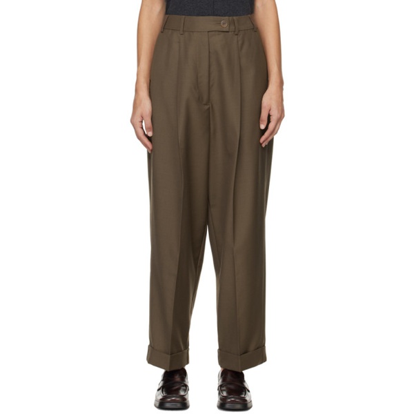  Cordera Brown Tailoring Carrot Trousers 241909F087030