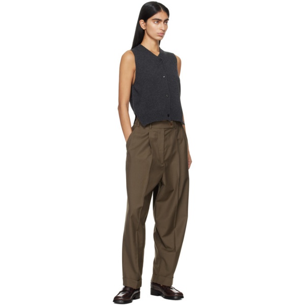  Cordera Brown Tailoring Carrot Trousers 241909F087030