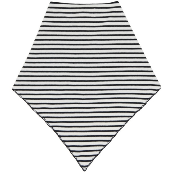  Cordera Black & White Merino Wool Bandana 241909F028001