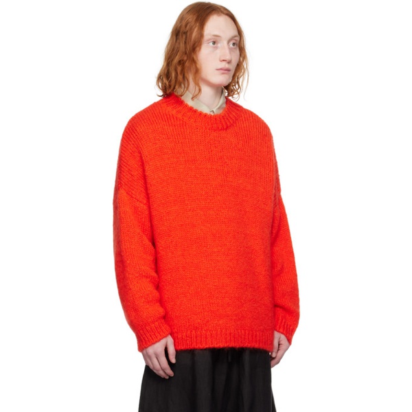  Cordera Orange Fuzzy Sweater 241909M201001