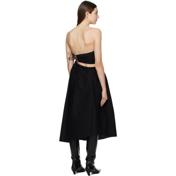  Cordera Black Strapless Midi Dress 241909F054001
