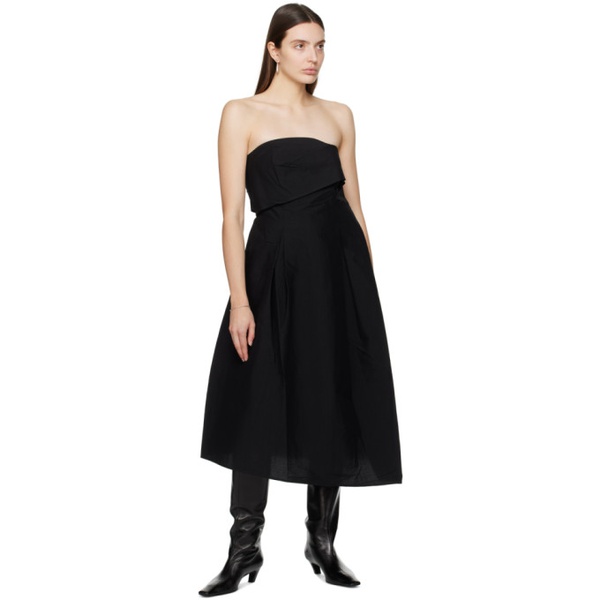  Cordera Black Strapless Midi Dress 241909F054001